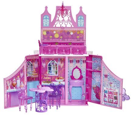 tragbares Barbie spielset, aufklappbares Haus